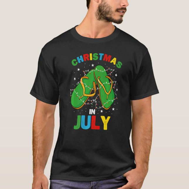 Weihnachten im Juli Hawaiianische Familie Sommerur T-Shirt (Vorderseite)