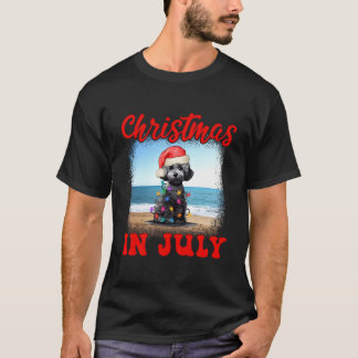 Weihnachten im Juli Hund Lover Xmas Funny Poodle M T-Shirt