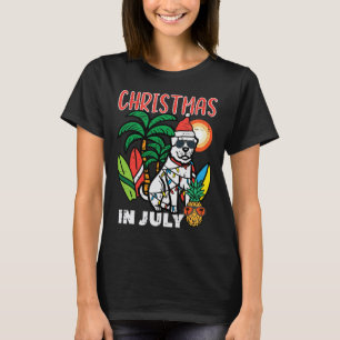 Weihnachten im Juli Hunde Liebhaber Strand Xmas So T-Shirt