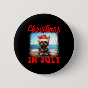 Weihnachten im Juli Hundeliebhaber Xmas Lustig Yor Button
