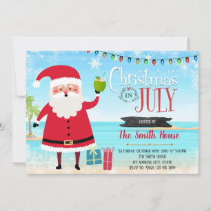 Weihnachten im Juli in der Party Einladung