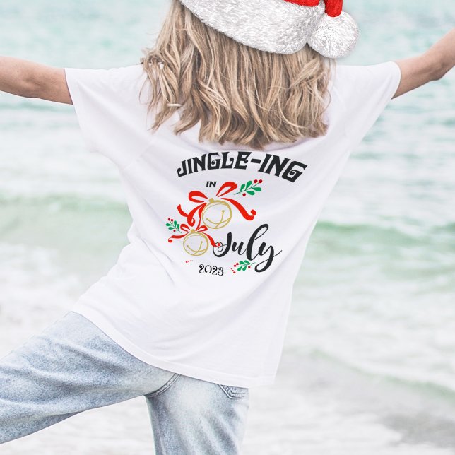 Weihnachten im Juli Jingle-ing im Juli Jingle Bell T-Shirt (Von Creator hochgeladen)
