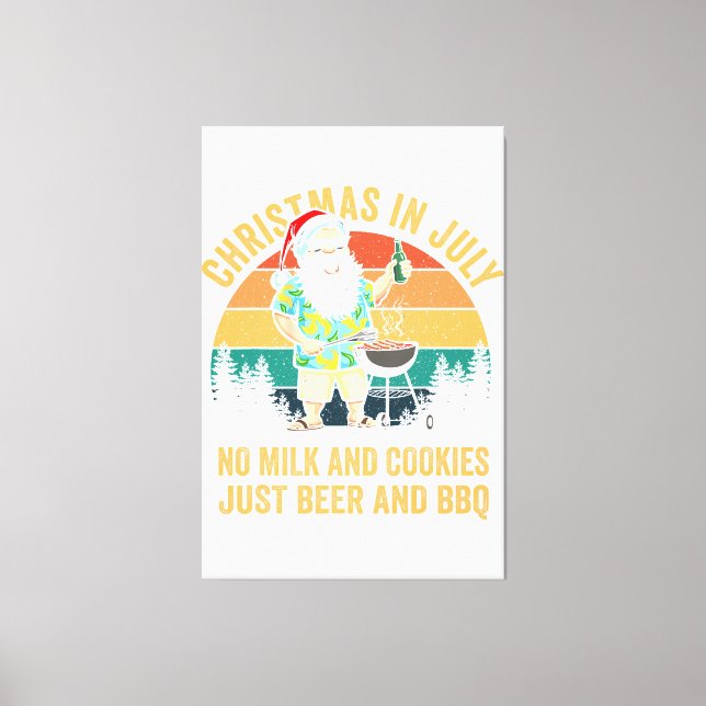 Weihnachten im Juli Keine Cookies nur Cocktails So Leinwanddruck (Vorderseite)
