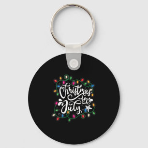 Weihnachten im Juli Lichter Lustiges Sommer Xmas M Schlüsselanhänger