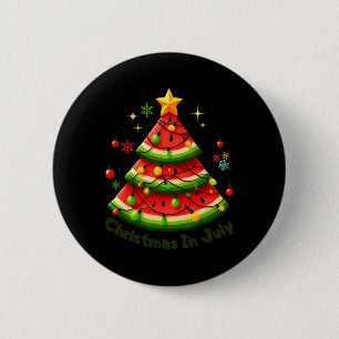 Weihnachten im Juli Lustige Wassermelone Weihnacht Button