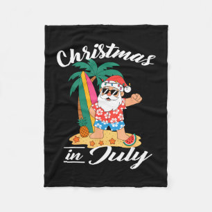 Weihnachten im Juli lustiger dabbing Weihnachtsman Fleecedecke