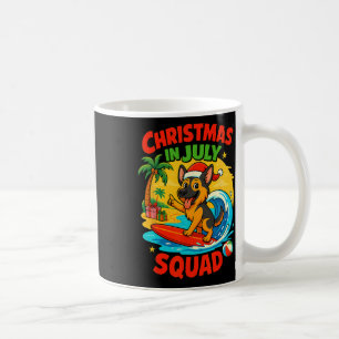 Weihnachten im Juli Lustiger Deutscher Schäferhund Kaffeetasse