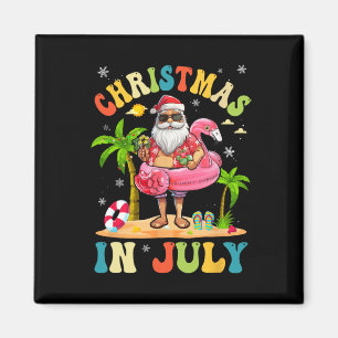 Weihnachten im Juli Lustiger Santa Sommer Strandfe Magnet