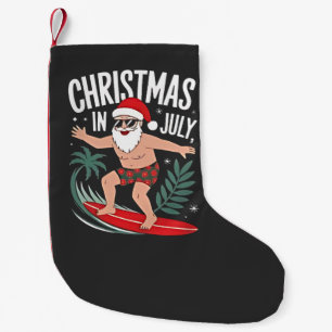 Weihnachten im Juli Lustiger Surfing Santa Urlaub  Kleiner Weihnachtsstrumpf