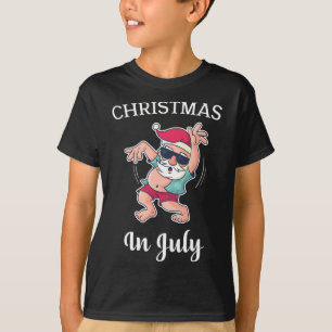 Weihnachten im Juli Lustiger Tanzender Weihnachtsm T-Shirt