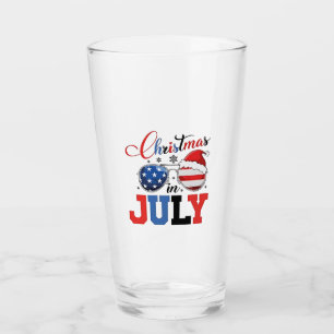 Weihnachten im Juli Lustiger Weihnachtsmann Xmas 4 Glas
