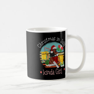 Weihnachten im Juli Mädchen Melanin Frau Santa Ich Kaffeetasse
