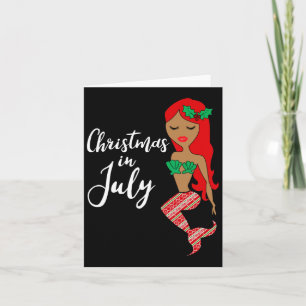 Weihnachten im Juli Meerjungfrau Karte