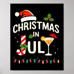 Weihnachten im Juli mit Candy Cane für den Sommer  Poster