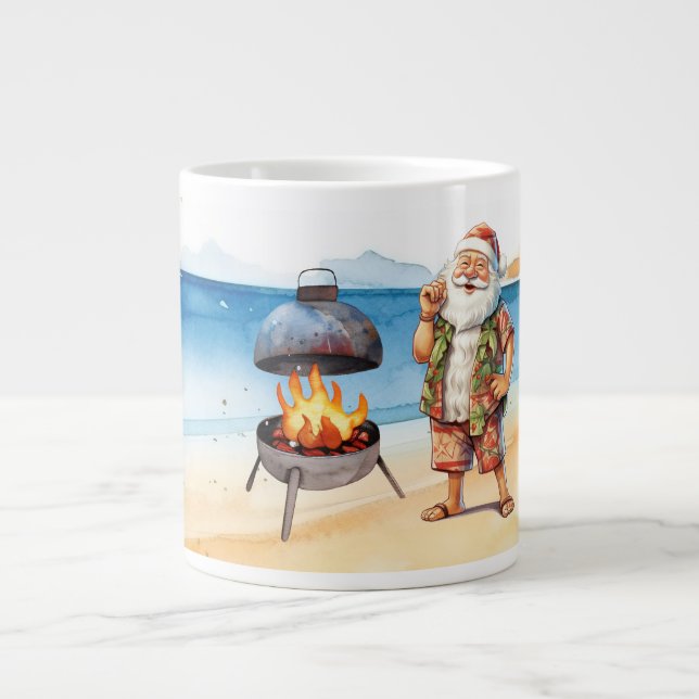 Weihnachten im Juli mit dem Weihnachtsmann am Stra Jumbo-Tasse (Vorderseite)