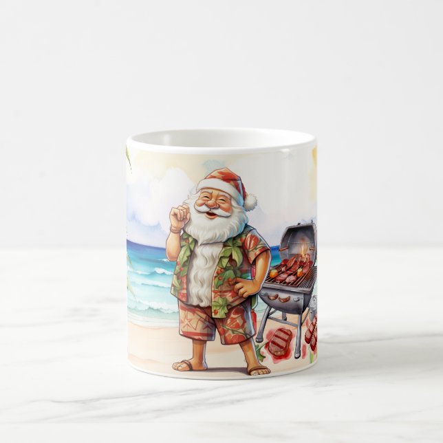 Weihnachten im Juli mit dem Weihnachtsmann am Stra Kaffeetasse (Mittel)