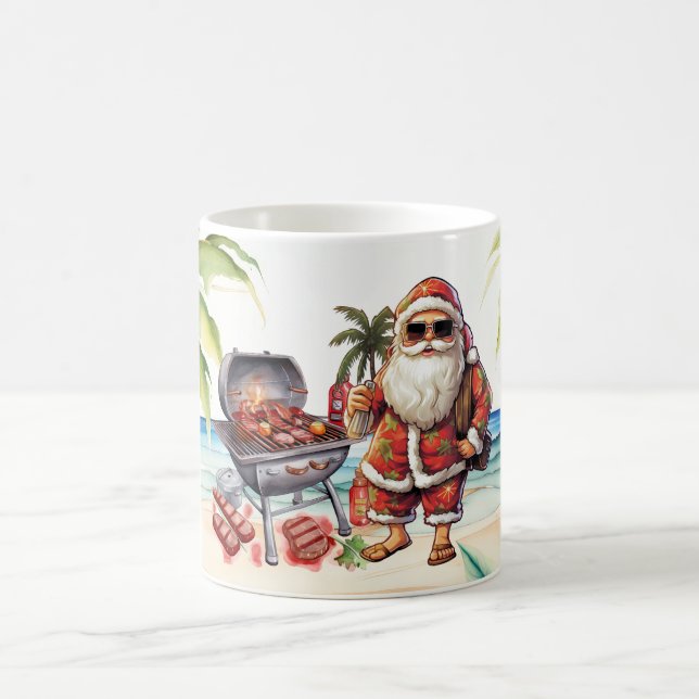 Weihnachten im Juli mit dem Weihnachtsmann am Stra Kaffeetasse (Mittel)