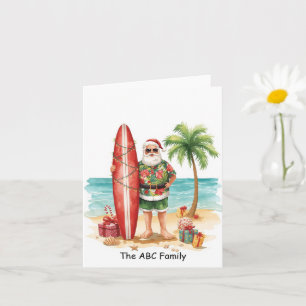 Weihnachten im Juli mit dem WEIHNACHTSMANN surfen  Karte