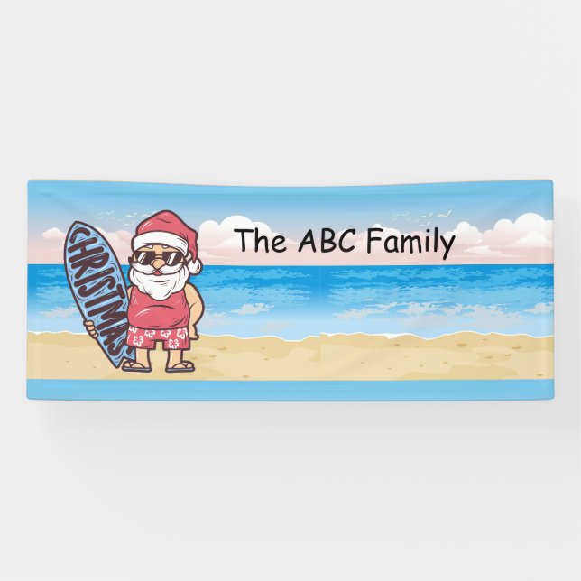 Weihnachten im Juli mit SANTA CLAUS Banner (Horizontal)