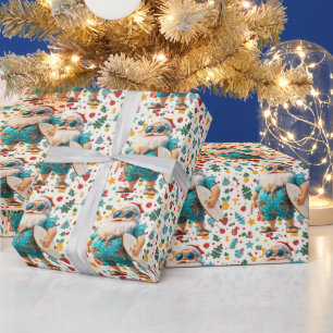 Weihnachten im Juli mit SANTA CLAUS Geschenkpapier