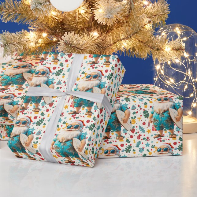 Weihnachten im Juli mit SANTA CLAUS Geschenkpapier (Feiertage)