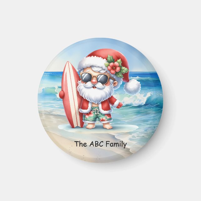 Weihnachten im Juli mit SANTA CLAUS Magnet (Vorne)