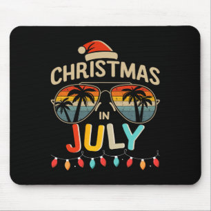 Weihnachten im Juli mit Vintagen Sommersonnenschir Mousepad
