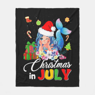 Weihnachten im Juli Niedlich Anime Mermaid Weihnac Fleecedecke