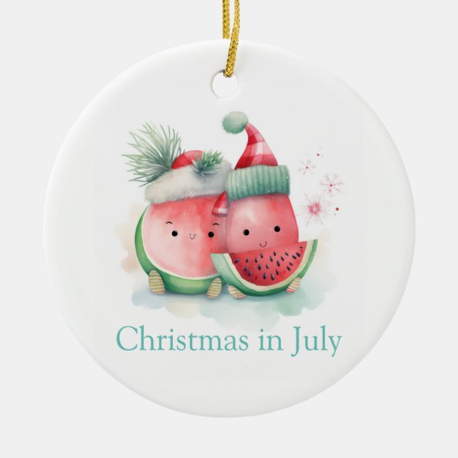 Weihnachten im Juli niedlich Keramik Ornament (Vorne)