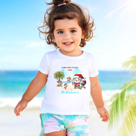 Weihnachten im Juli Niedlich Santa Tropical Summer Kleinkind T-shirt