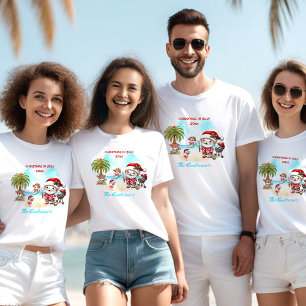 Weihnachten im Juli Niedlich Santa Tropical Summer T-Shirt