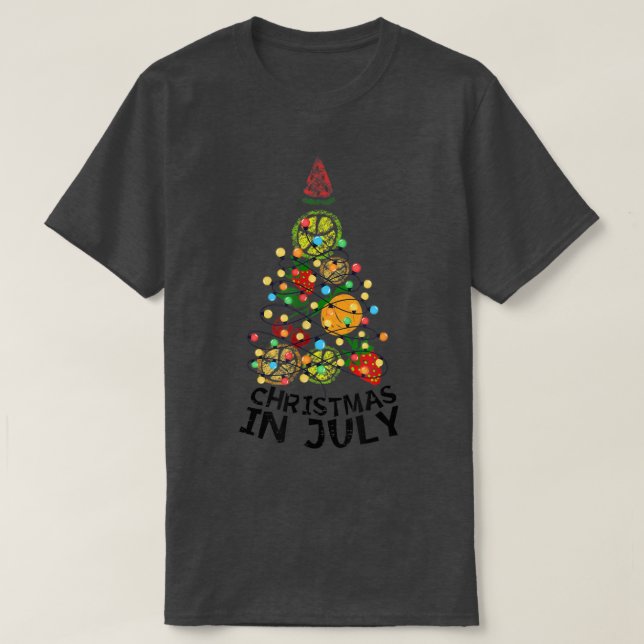 Weihnachten im Juli Obst Weihnachten Bäume T-Shirt (Design vorne)