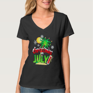 Weihnachten im Juli Palm Tree Weihnachten Sommer T-Shirt