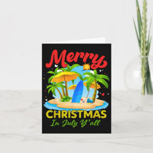 Weihnachten im Juli Palm Tree Xmas Tree Beach Somm Karte