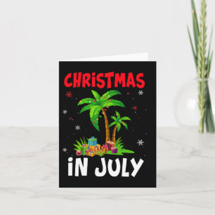 Weihnachten im Juli Palm Tree Xmas Tree Beach Somm Karte