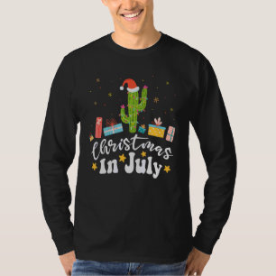 Weihnachten im Juli Palm Tree Xmas Tree Beach Somm T-Shirt