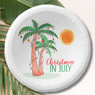 Weihnachten im Juli Palm Trees Party Paper Bowls Pappteller