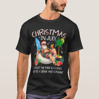 Weihnachten im Juli Palmenstrand Sommer Hawaii Sa T-Shirt