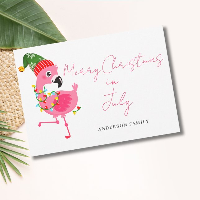 Weihnachten im Juli Pink Flamingo Flat Holiday Car (Von Creator hochgeladen)