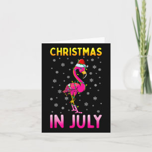 Weihnachten im Juli Pink Flamingo Funny Xmas Männe Karte