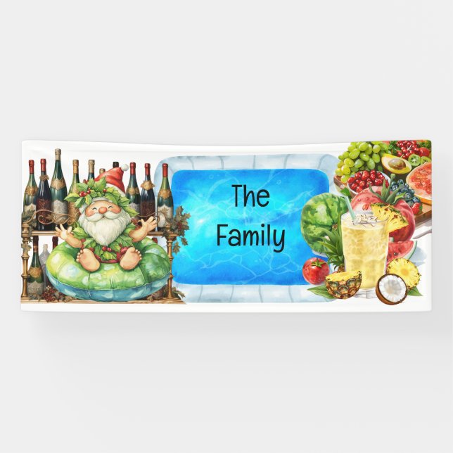 Weihnachten im Juli Pool Party Banner (Horizontal)