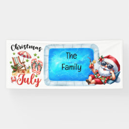 Weihnachten im Juli Pool Party Banner