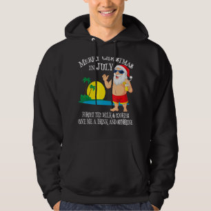 Weihnachten im Juli Pool Party Santa Men Women Vac Hoodie