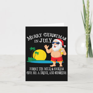 Weihnachten im Juli Pool Party Santa Men Women Vac Karte