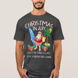 Weihnachten im Juli Pool Party Santa Men Women Vac T-Shirt