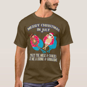 Weihnachten im Juli Pool Party Santa Men Women Vac T-Shirt