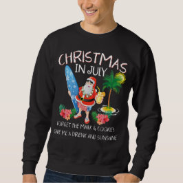 Weihnachten im Juli Pool Party Santa Sweatshirt