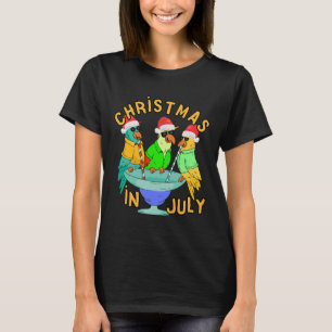 Weihnachten im Juli Poolparty Papagei Vogel Lustig T-Shirt