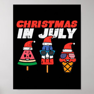 Weihnachten im Juli Popsicles Ice Creme Kleinkind Poster