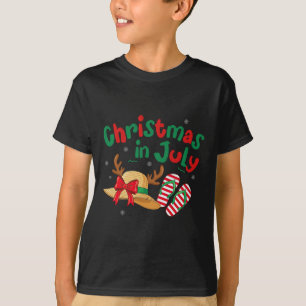 Weihnachten im Juli-Rentier-Tropische Sommer-Vibes T-Shirt